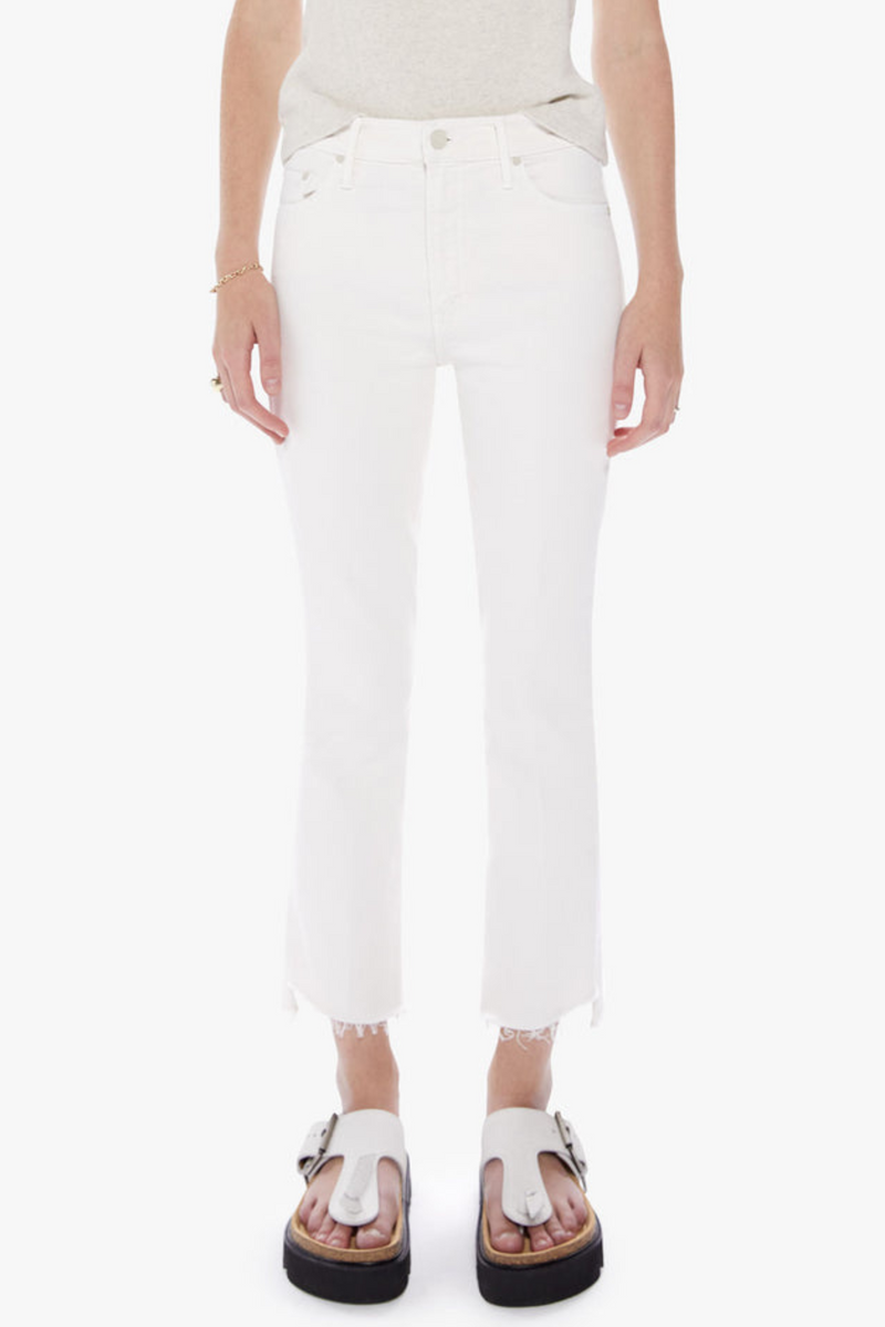 Mother Insider Crop Step Fray Cream Puff