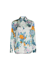 Vince Painted Bouquet Shirt Light Blue