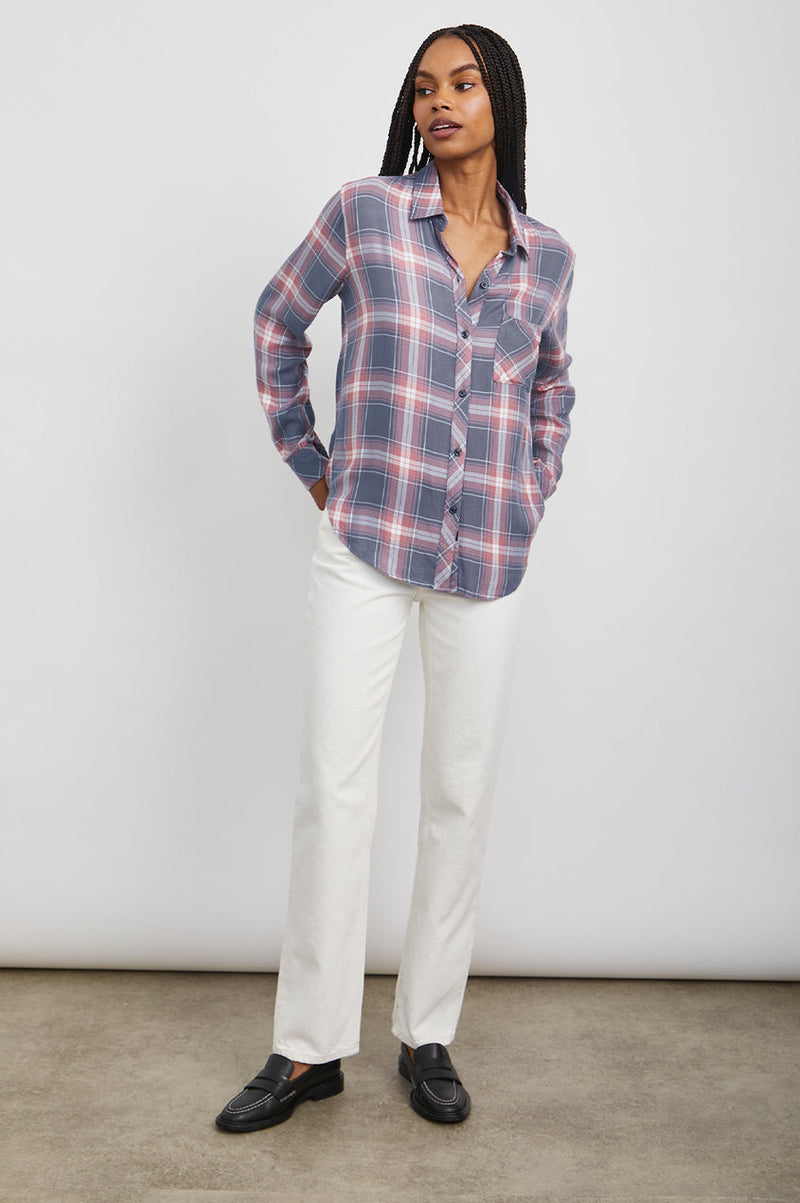 Rails Hunter Slate/Rose Blouse